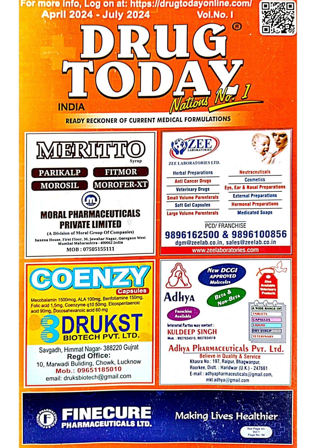 Drug Today ( Vol - I & II ) English Version - Retail Maharaj