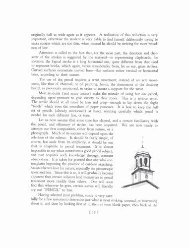 Landscape Drawing in Pencil