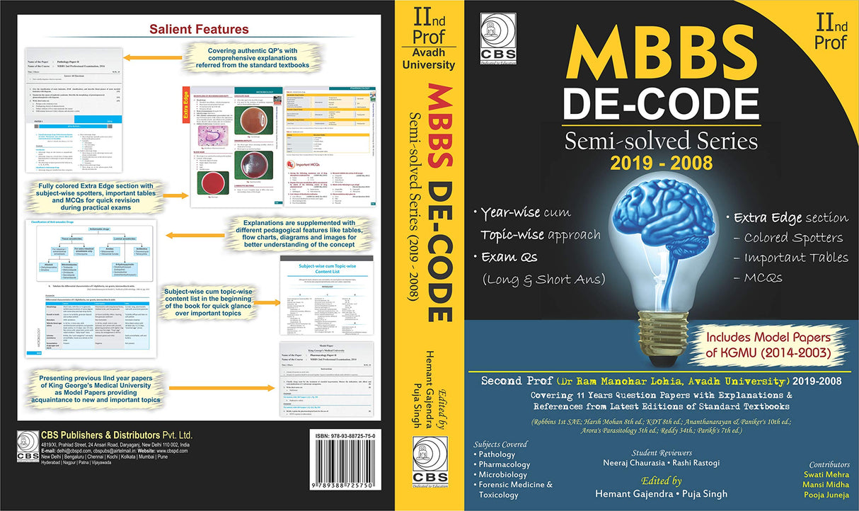 MBBS DE CODE SEMI SOLVED SERIES 2019-2008 2 PROF AVADH UNIVERSITY (PB 2020)