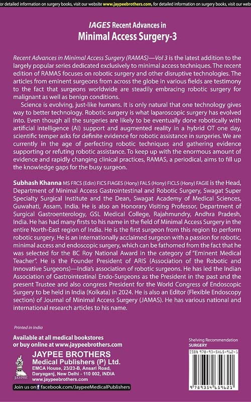 IAGES RECENT ADVANCES IN MINIMAL ACCESS SURGERY-3: ROBOTIC & INNOVATIVE TECHNOLOGIES