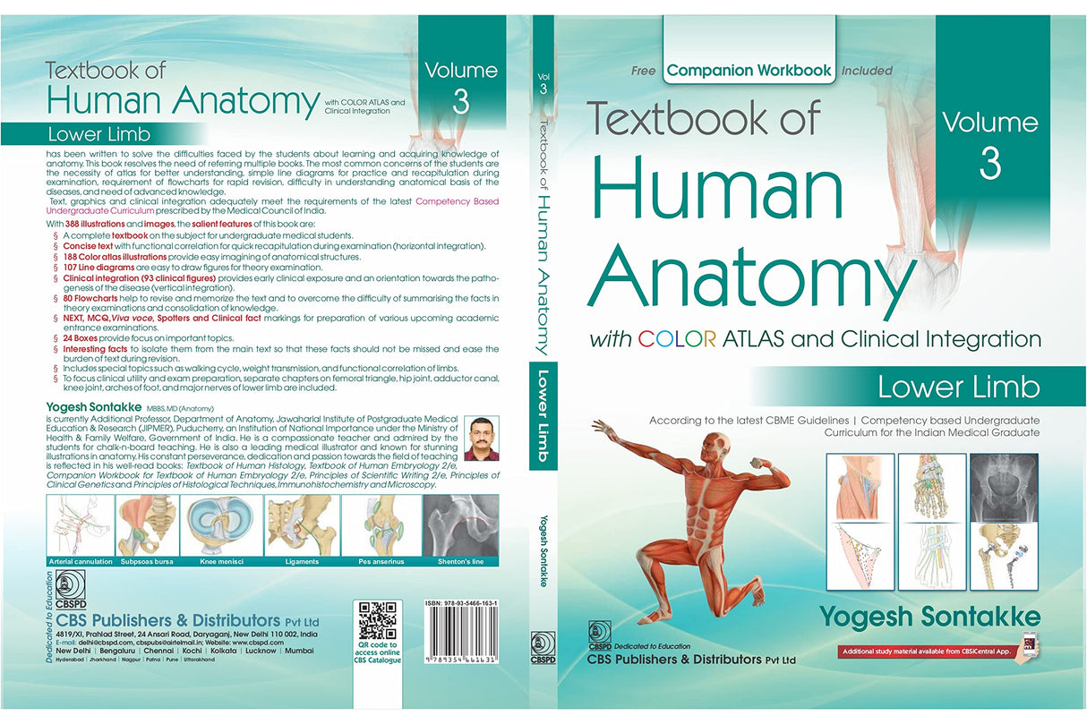 Textbook Of Human Anatomy With Color Atlas And Clinical Integration 2 Vol Set (Vol 3 Lower Limb & Vol 4 Abdomen And Pelvis) With Companion Workbook (Pb 2024)
