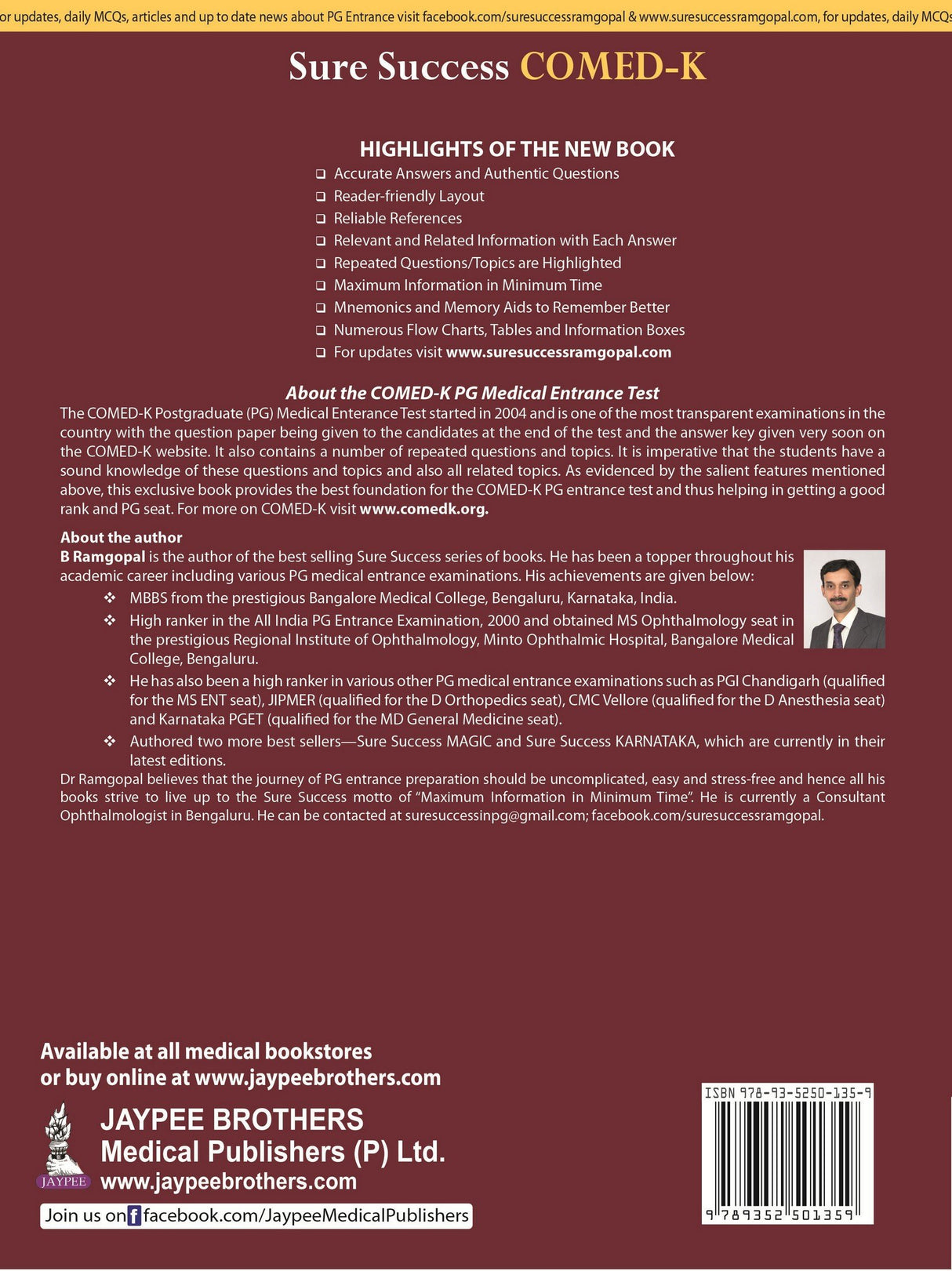 SURE SUCCESS COMED-K (SOLVED QUESTION PAPERS FROM 2015-2004)