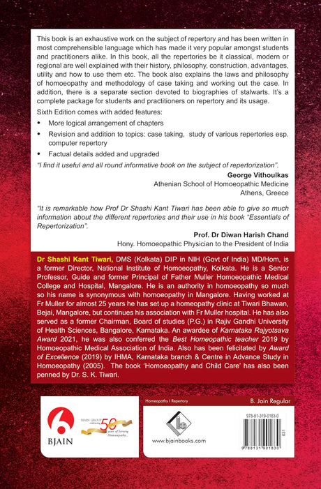 Essentials of Repertorization (Sixth Edition) - A comprehensive Textbook on case Taking and Repertorization - Retail Maharaj