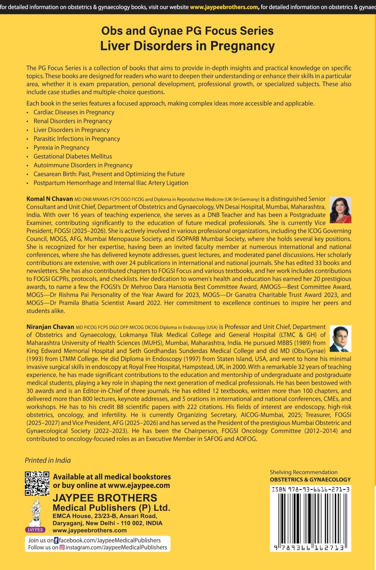 OBS AND GYNAE PG FOCUS SERIES LIVER DISORDERS IN PREGNANCY