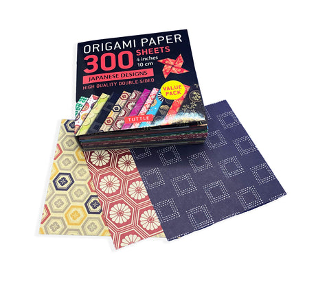 Origami Paper 300 sheets Japanese Designs 4" (10 cm): Tuttle Origami Paper: Double-Sided Origami Sheets Printed with 12 Different Designs - Retail Maharaj
