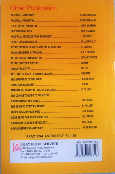 Practical Astrology - A Simple Method of Casting Horoscopes [English] By Comte C De Saint Germain - Retail Maharaj