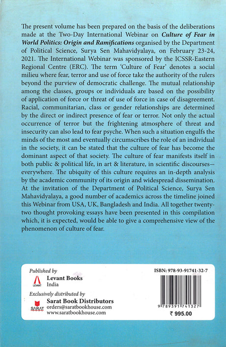Culture of Fear in World Politics - Origin and Ramifications - Retail Maharaj