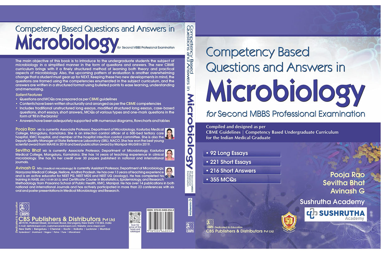 Competency Based Questions And Answers In Microbiology For Second Mbbs Professional Examination (Pb 2024)
