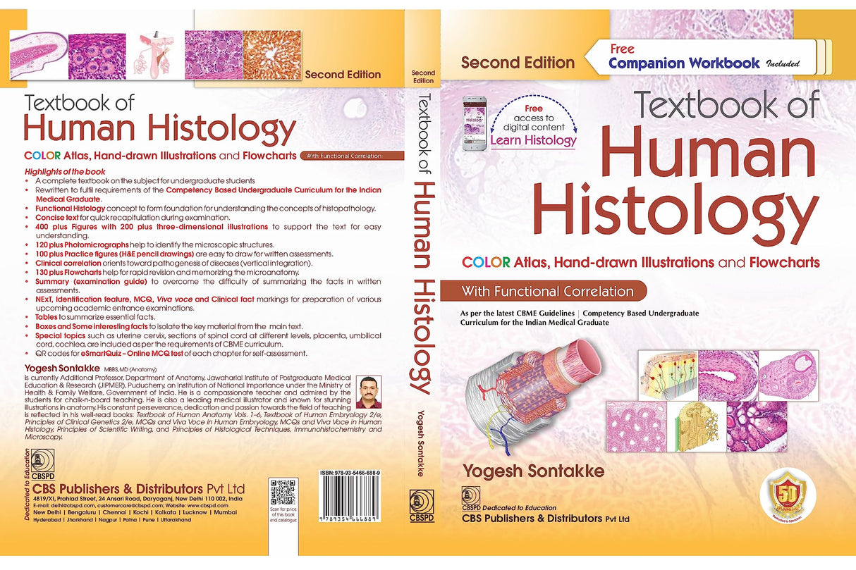 Textbook of Human Histology, Free Companion Workbook Included 2/ed [Paperback] Yogesh Sontakke