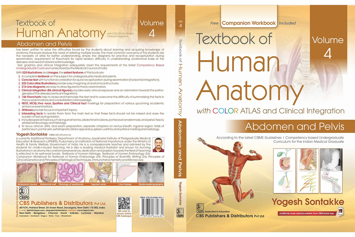 Textbook Of Human Anatomy With Color Atlas And Clinical Integration 2 Vol Set (Vol 3 Lower Limb & Vol 4 Abdomen And Pelvis) With Companion Workbook (Pb 2024)