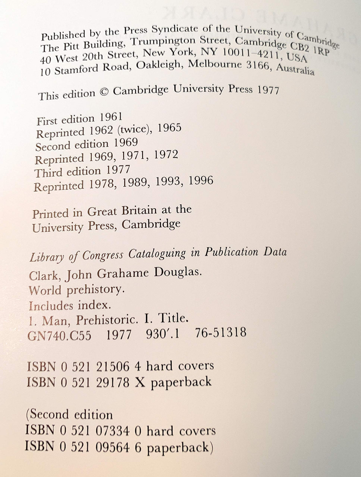 World Prehistory: In New Perspective