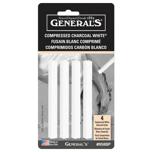 General’s White Charcoal Sticks Square Compressed