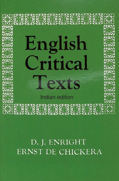 English Critical Texts - Retail Maharaj