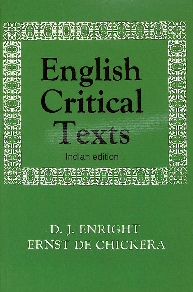English Critical Texts - Retail Maharaj