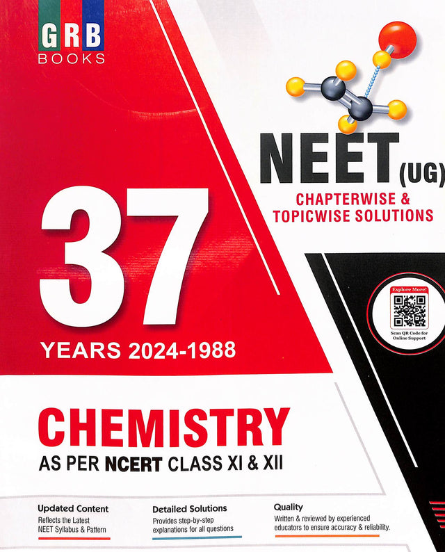 Chemistry 37 Years 2024-1988 Neet Ug Chapterwise & Topicwise Solutions As Per Ncert Class 11 & 12 - Retail Maharaj