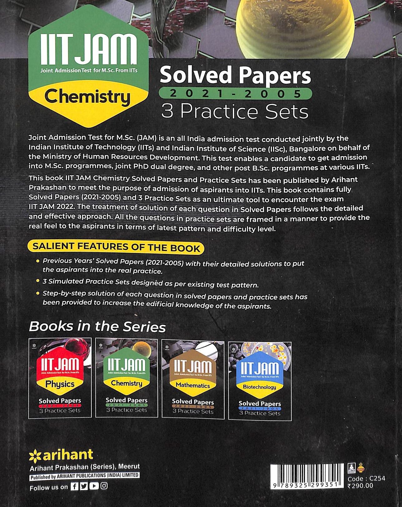 IIT Jam Chemistry Solved Papers &amp; 3 Practice Sets 2021-2005