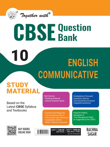 Together with CBSE Question Bank Class 10 English Communicative for 2025 Exam - Retail Maharaj
