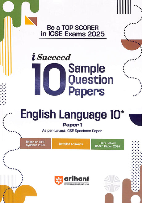 English Language 10th Class Paper 1 I Succeed 10 Sample Question Papers Icse - Retail Maharaj