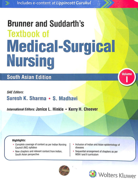 Brunner & Suddarth's Textbook Of Medical Surgical Nursing Set Of 2 Vols South Asian Edition - Retail Maharaj
