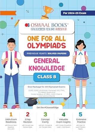 Oswaal One For All Olympiad General Knowledge Class 8 (2024-25 Exam) - Retail Maharaj