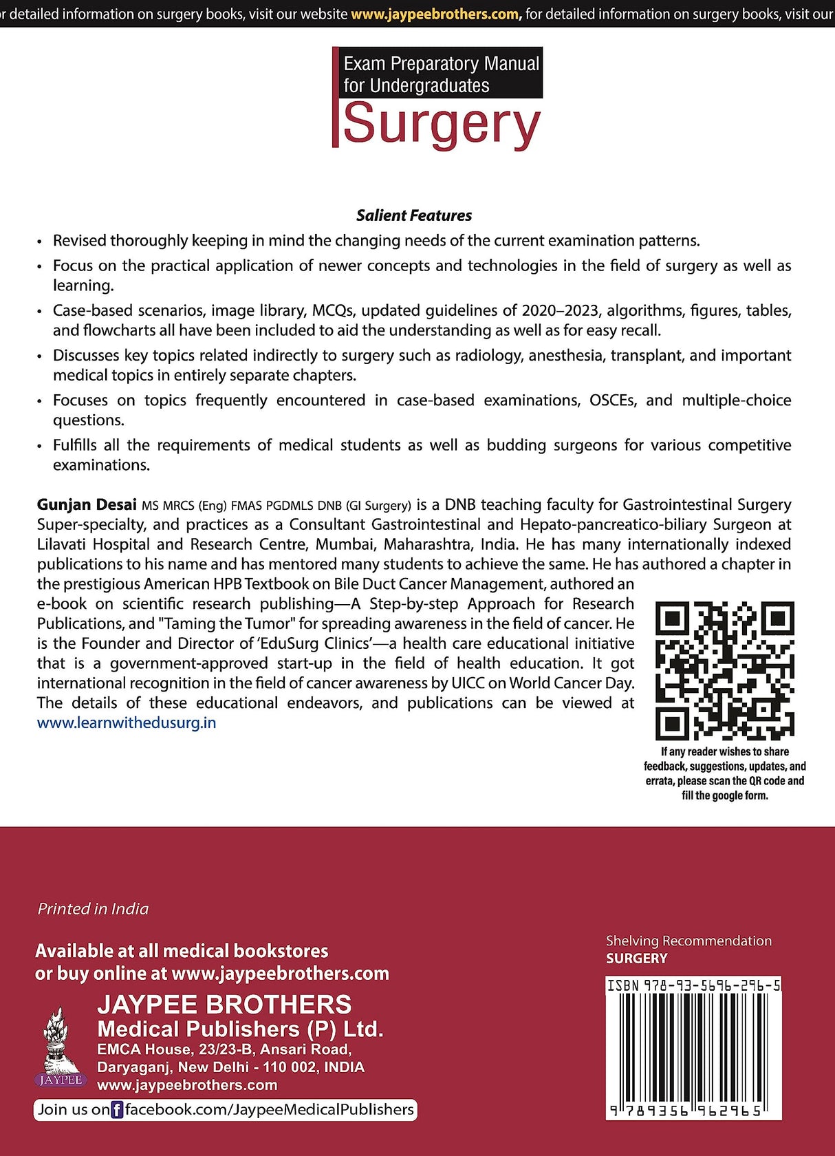 EXAM PREPARATORY MANUAL FOR UNDERGRADUATES SURGERY