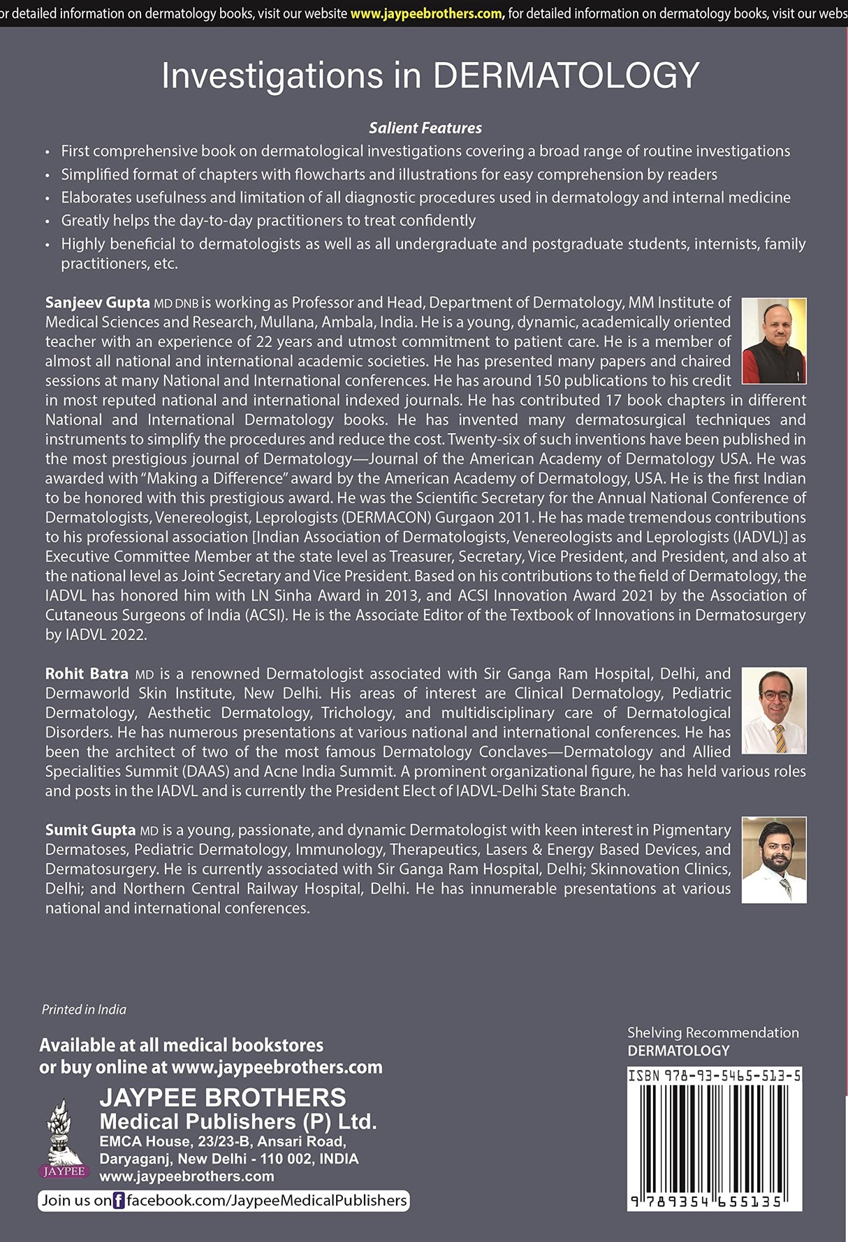 INVESTIGATIONS IN DERMATOLOGY