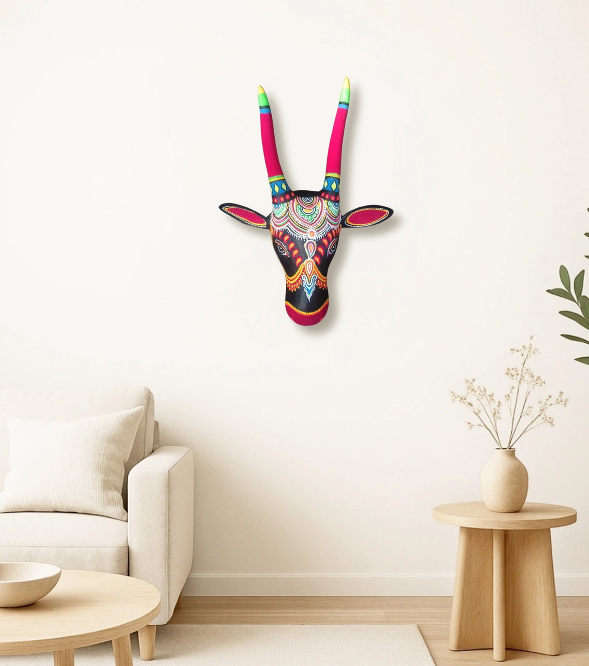 Vrishabha Chhau Mask – The Sacred Bull of Bengal – Folk Art Tangur Nandi Mask