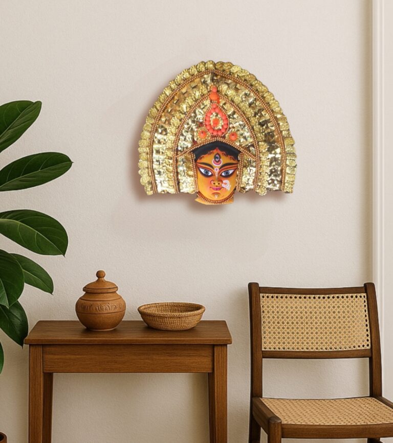 Durga Chhau Mukhos – Handcrafted Purulia Mask of Fierce Divine Grace - Retail Maharaj