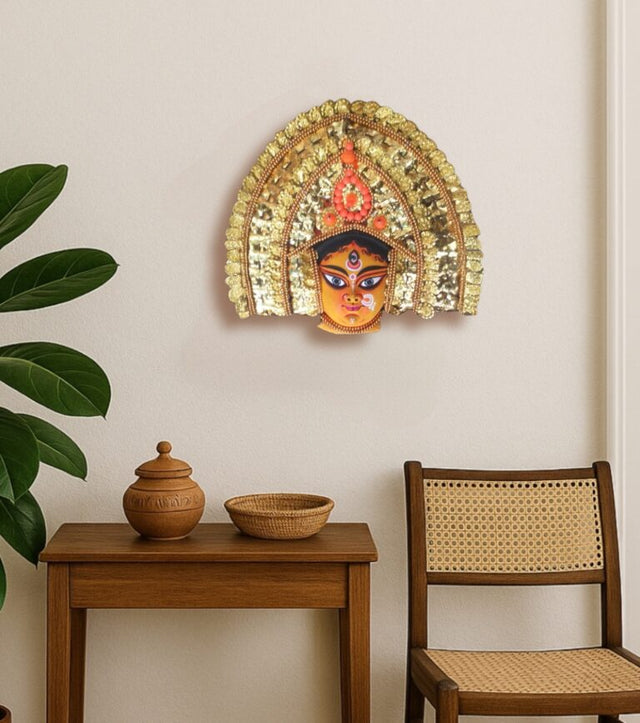 Durga Chhau Mukhos – Handcrafted Purulia Mask of Fierce Divine Grace - Retail Maharaj