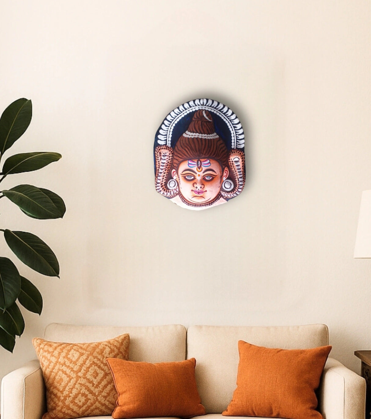 Purulia Chhau Wall Mask – Shiva Avatar | Handcrafted Folk Art from Bengal - Retail Maharaj