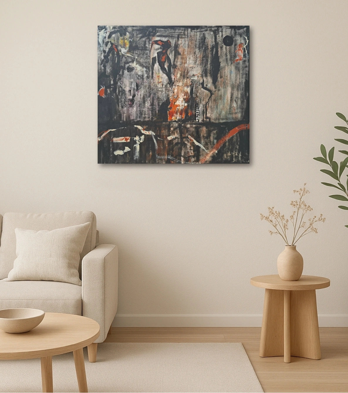 “Untitled” – The Clone Within Series by Debajyoti Roy | Original Abstract Acrylic & Mixed Media Artwork