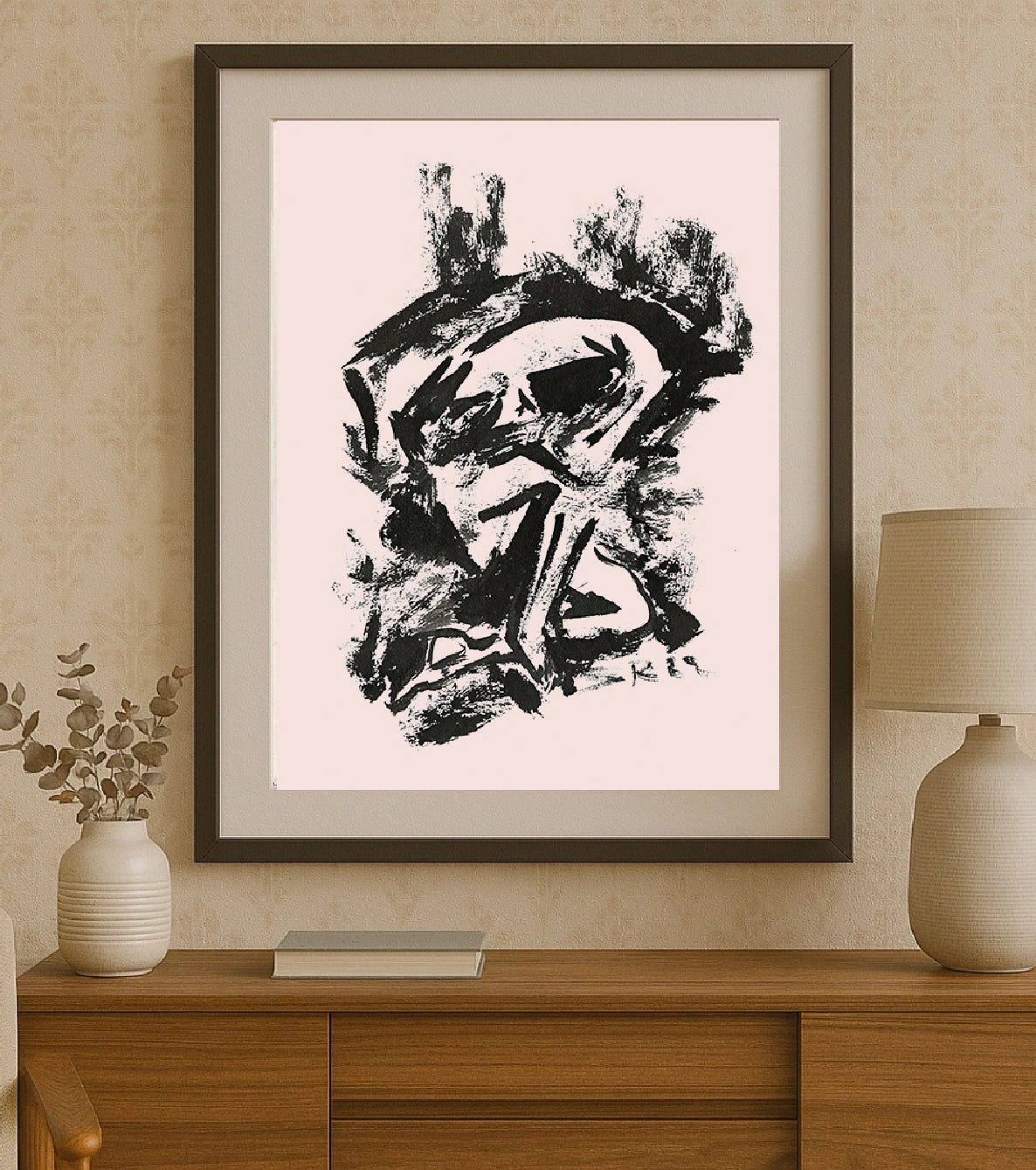 “Intimate II” by Debajyoti Roy – The Clone Within Series (Acrylic & Ink on Archival Paper)