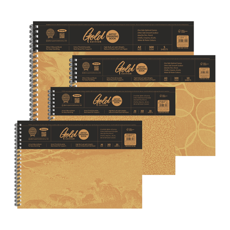 Anupam Gold Artist Book 300 GSM Wire-O Sketch Pad - Retail Maharaj