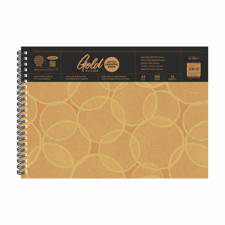 Anupam Gold Artist Book 300 GSM Wire-O Sketch Pad - Retail Maharaj