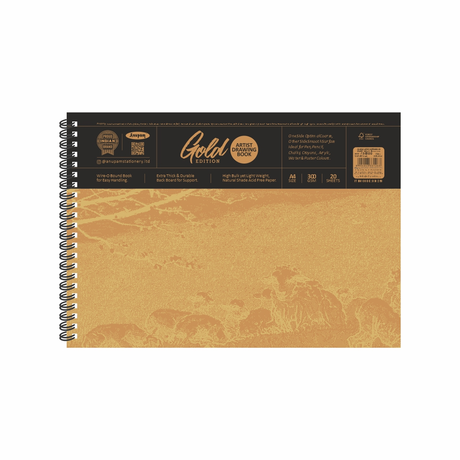 Anupam Gold Artist Book 300 GSM Wire-O Sketch Pad - Retail Maharaj