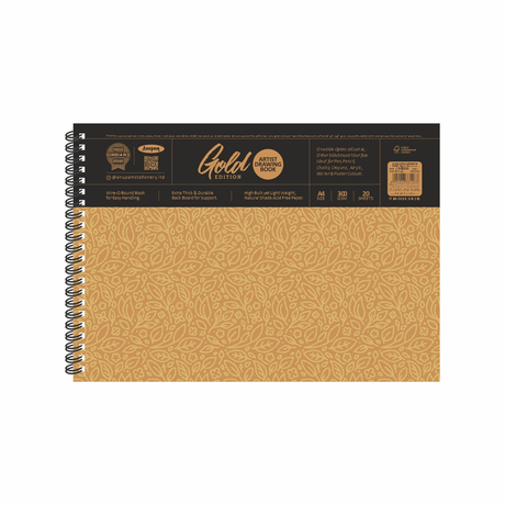 Anupam Gold Artist Book 300 GSM Wire-O Sketch Pad - Retail Maharaj
