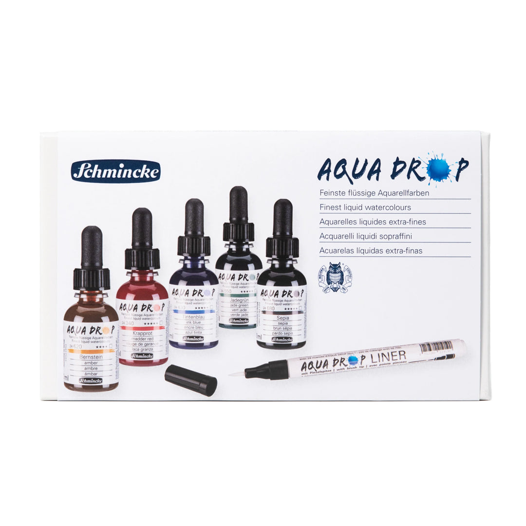 Schmincke Aqua Drop Liquid Watercolour Sets (5 × 30ml)
