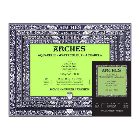 Arches Watercolour Cold Pressed Block and Pad 185 GSM - Retail Maharaj