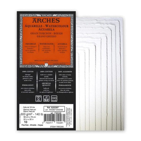Arches Watercolour Rough Grain Sheets 300gsm - Retail Maharaj