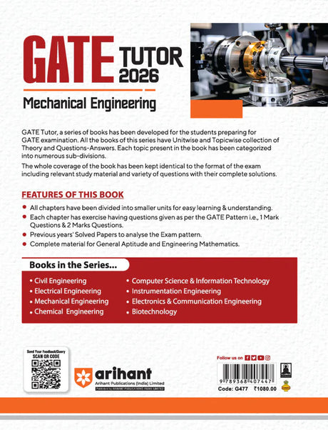 GATE Tutor Mechanical Engineering Exam 2026 | With Solved Papers 2025-23 & 5 Mock Tests by Er. Dinesh Nath Goswami - Retail Maharaj