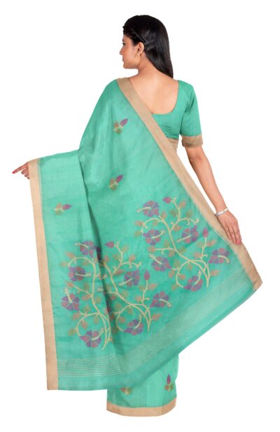 Kora Silk Jamdani Saree - Retail Maharaj