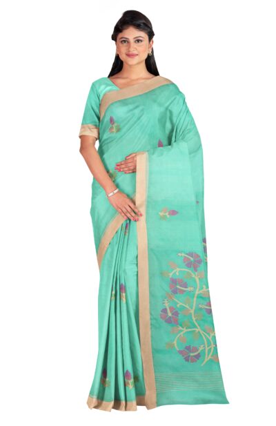Kora Silk Jamdani Saree - Retail Maharaj