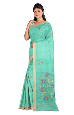 Kora Silk Jamdani Saree - Retail Maharaj