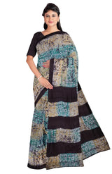 Batik Tussar Silk Saree – Multi Colour