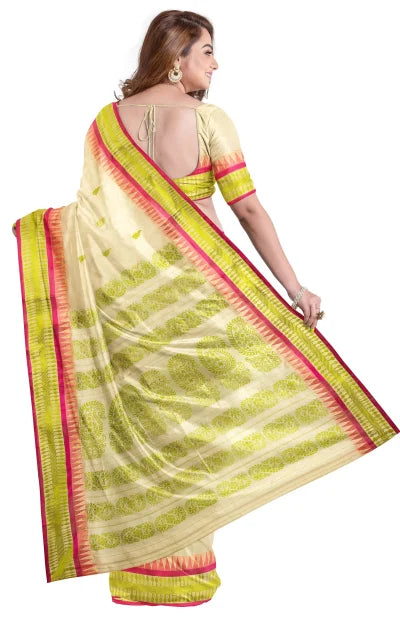 Garod Silk Saree – Cream - Retail Maharaj
