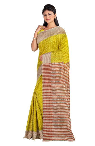 Handcrafted Kantha Silk Saree - Retail Maharaj