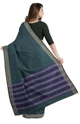Begumpuri Cotton Saree – Dark Green - Retail Maharaj