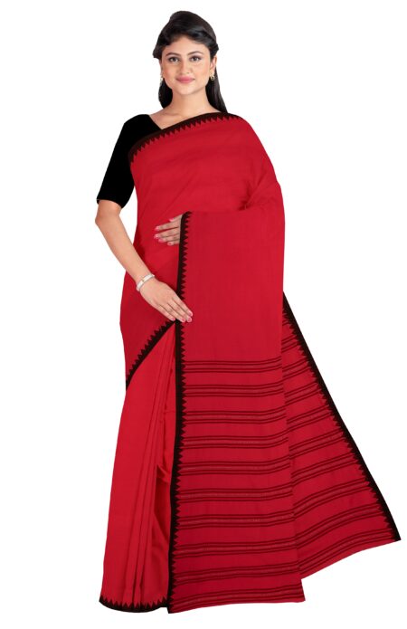 Begumpuri Cotton Saree – Red - Retail Maharaj
