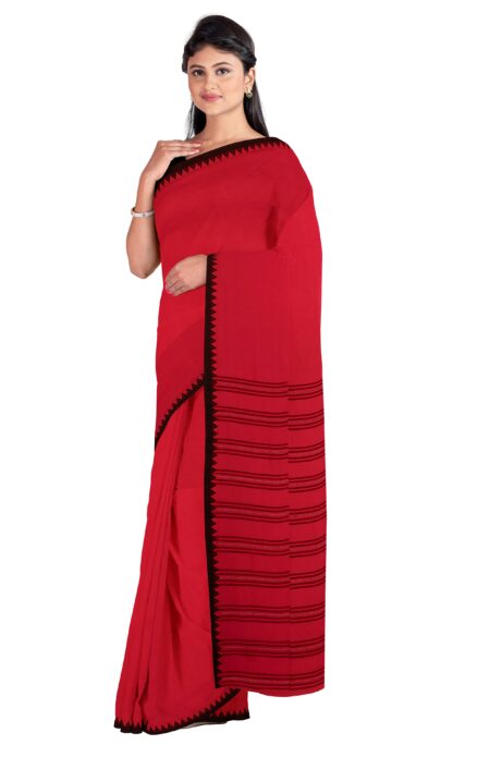 Begumpuri Cotton Saree – Red - Retail Maharaj
