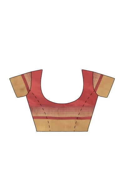 Garod Silk Saree – Rust & Golden - Retail Maharaj